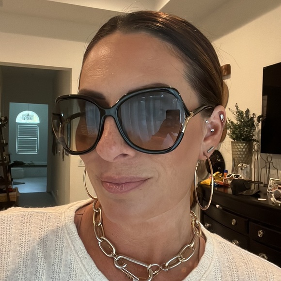 Tom Ford NWT FT0578 Injected Sunglasses black and gold. - Picture 7 of 7